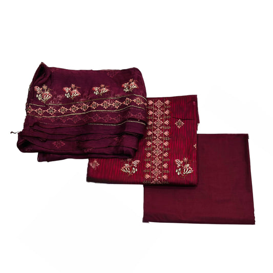 ZAVIA | 3PC | UNSTITCHED EMBROIDERY LAWN