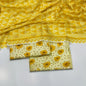Patterned unstitched 3-piece lawn suit fabric with ethnic print